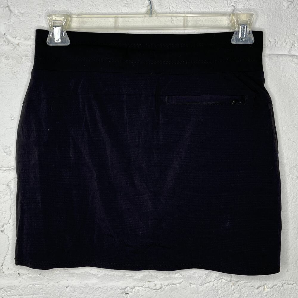 Athleta Trekkie North Skort Drawstring Zipper Pocket Women Black Size 4 - Picture 3 of 8